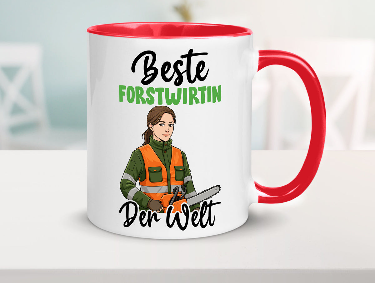 Beste Forstwirtin | Forst Wirtin v2 lustig Humor Geschenkidee Geschenk Tasse