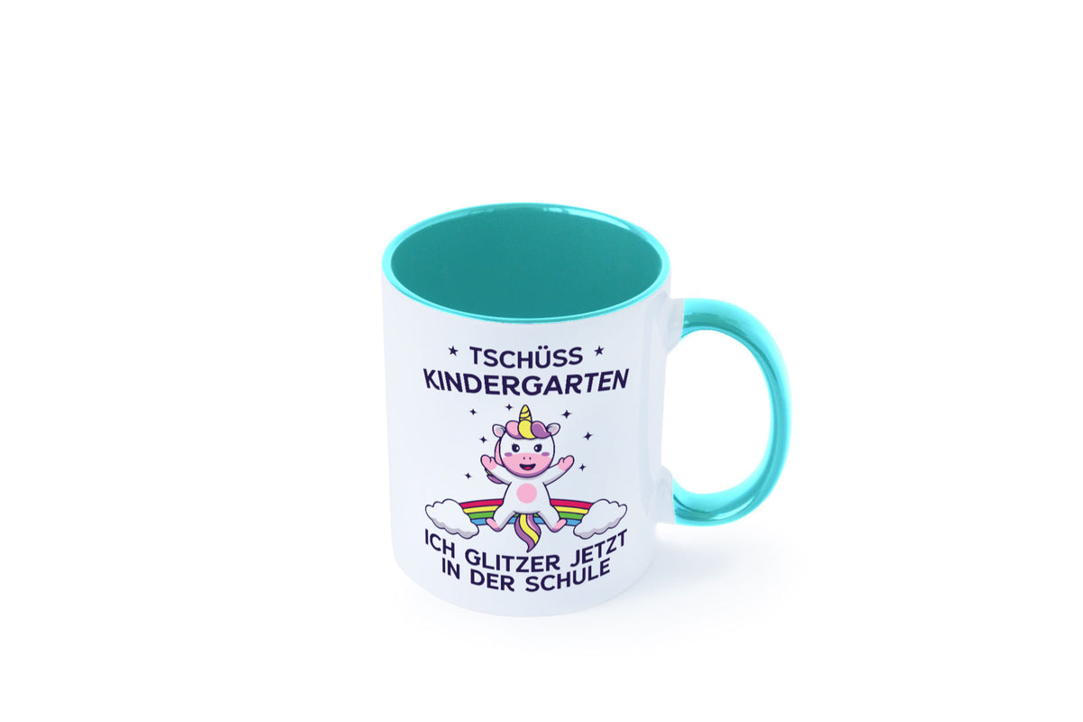 Kindergarten, jetzt Schule | Einhorn Geschenk Humor Geschenkidee lustiger Tasse