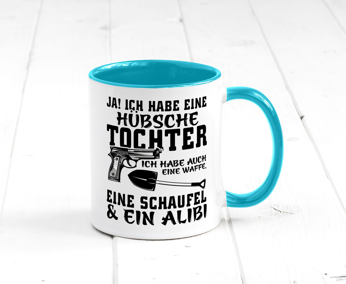 Hübsche Tochter Geschenk Familie Geschenkidee lustiger Spruch Tasse