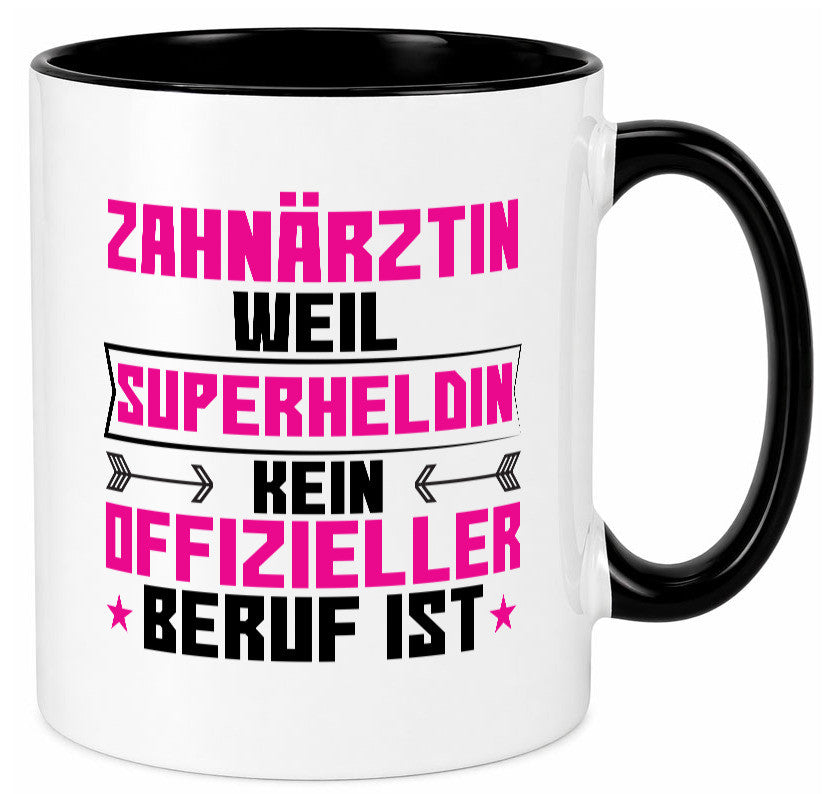 Superheldin Zahnärztin | Zahnmedizin Beruf Geschenkidee Arbeit Kollegen Büro Tasse