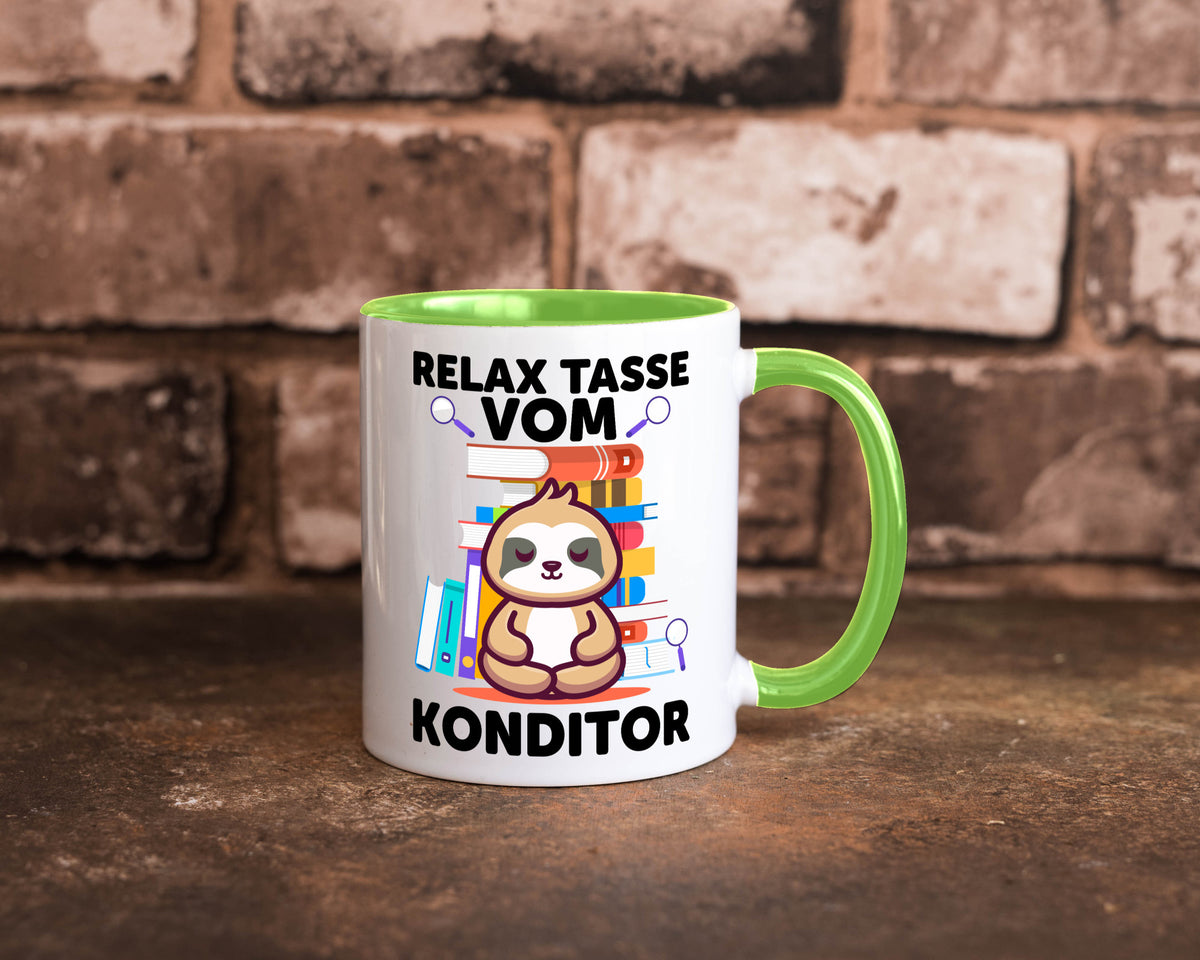 Relax Tasse: Konditor | Konditorei lustiger Spruch Geschenk Humor Geschenkidee