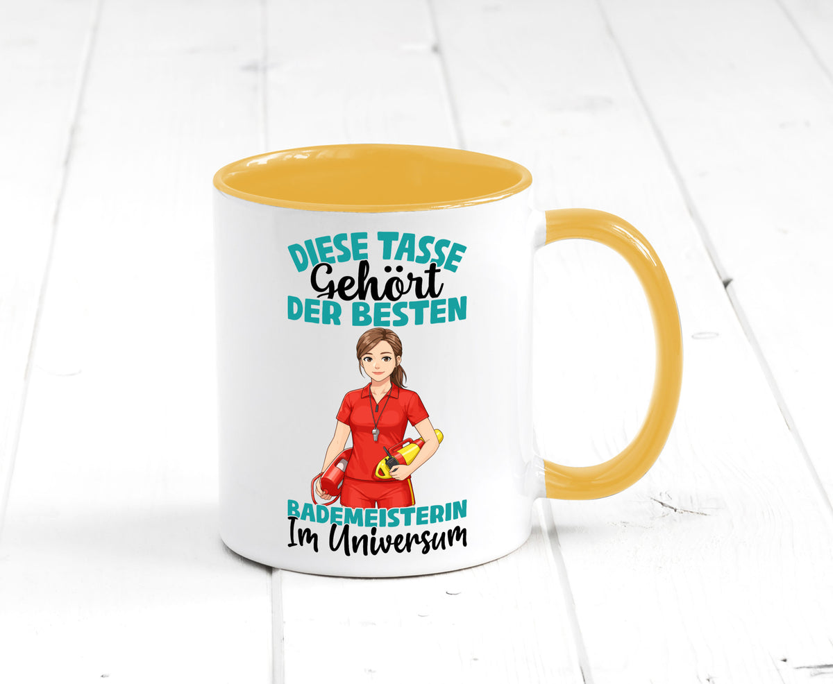 Im Universum: Bademeisterin | Schwimmmeisterin Geschenk Humor Geschenkidee Tasse