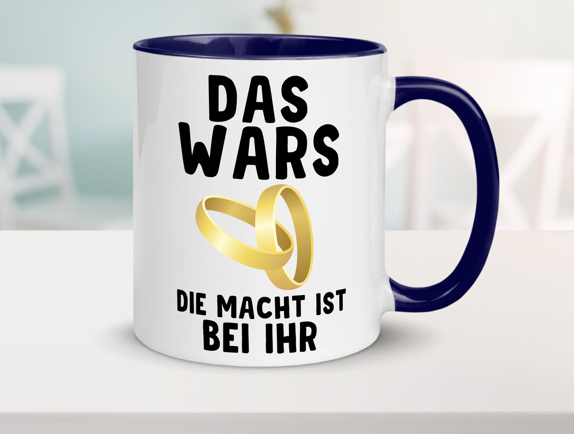 Die macht ist bei ihr | Hochzeit Tasse Ehemann Ehe Geschenk Humor Geschenkidee