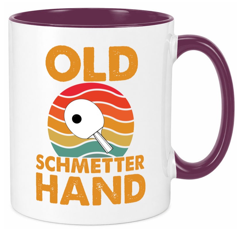 Old Schmetterhand | Vereinssport Tischtennis Spruch lustiger Geschenk Humor Tasse