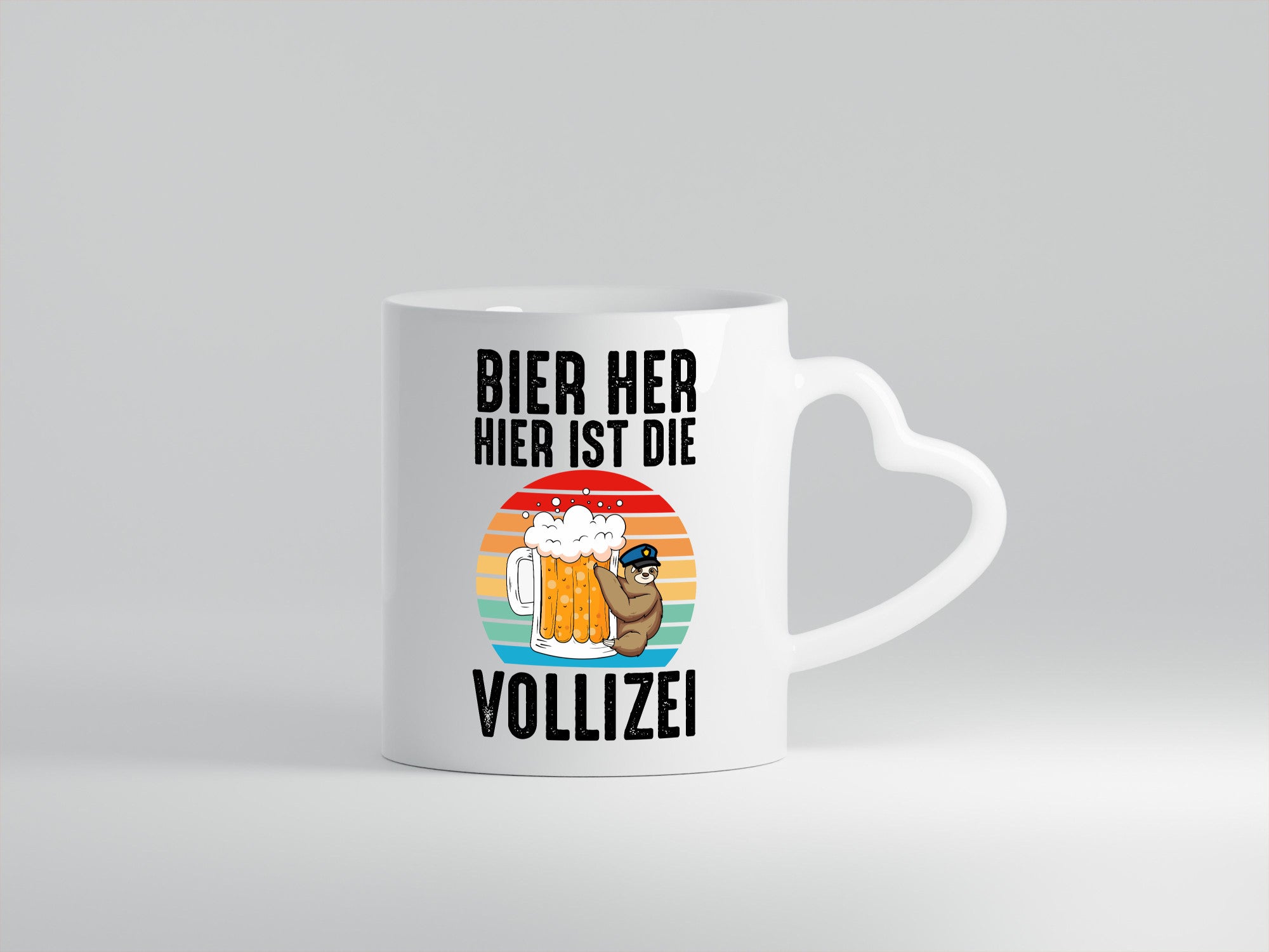 Bier her hier ist die Vollizei | Biertrinker Faultier lustig Tierliebhaber