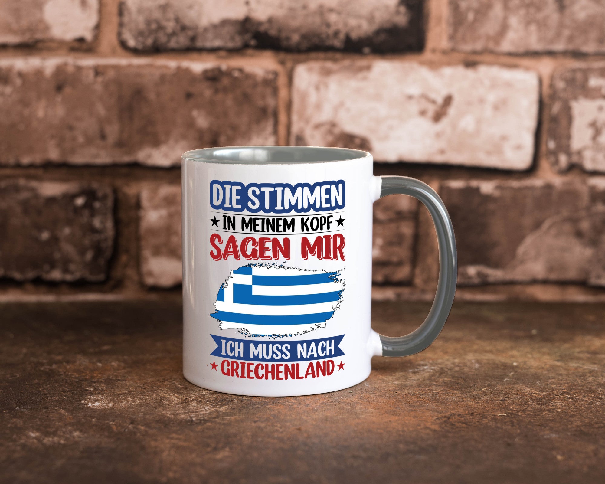 Griechenland | Urlaub Stimmen in meinem Kopf Traumland Humor Geschenkidee Tasse