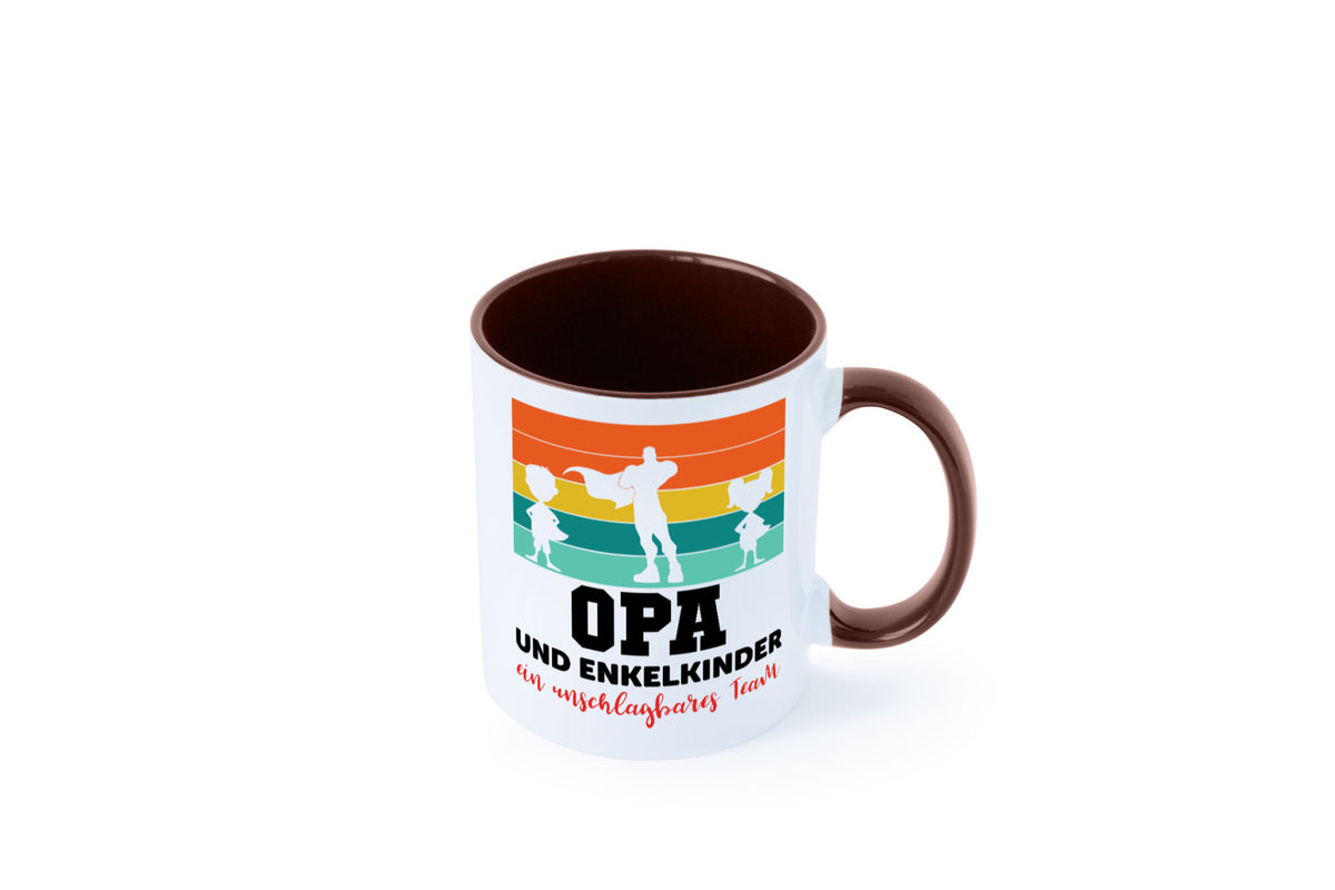 Opa und Enkelkinder ein unschlagbares Team Geschenkidee Familie Humor Tasse