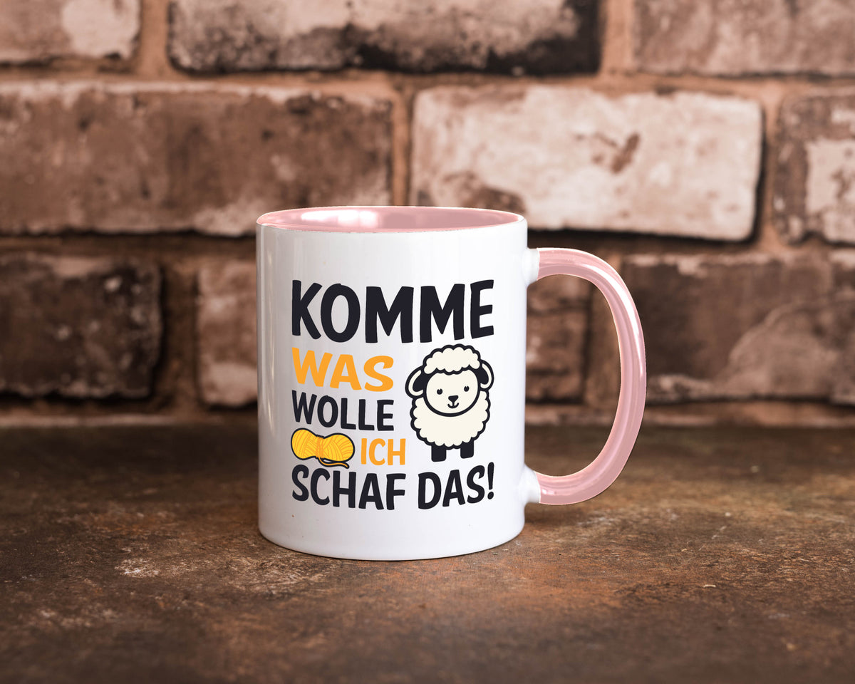 Komme was wolle, ich schaf das | Wolle Humor Geschenkidee Tasse