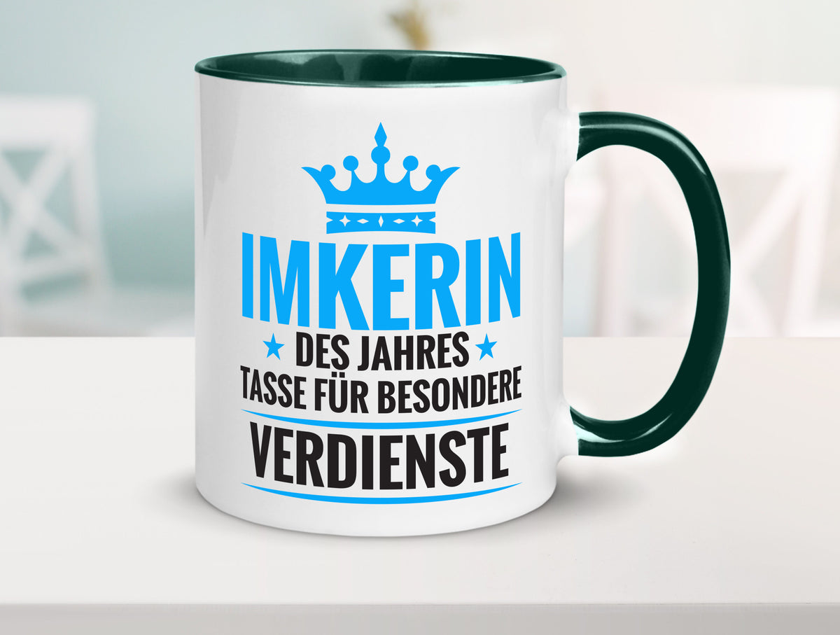 Besonderer Verdienst: Imkerin | Imkerei Geschenk Humor Geschenkidee lustiger Tasse