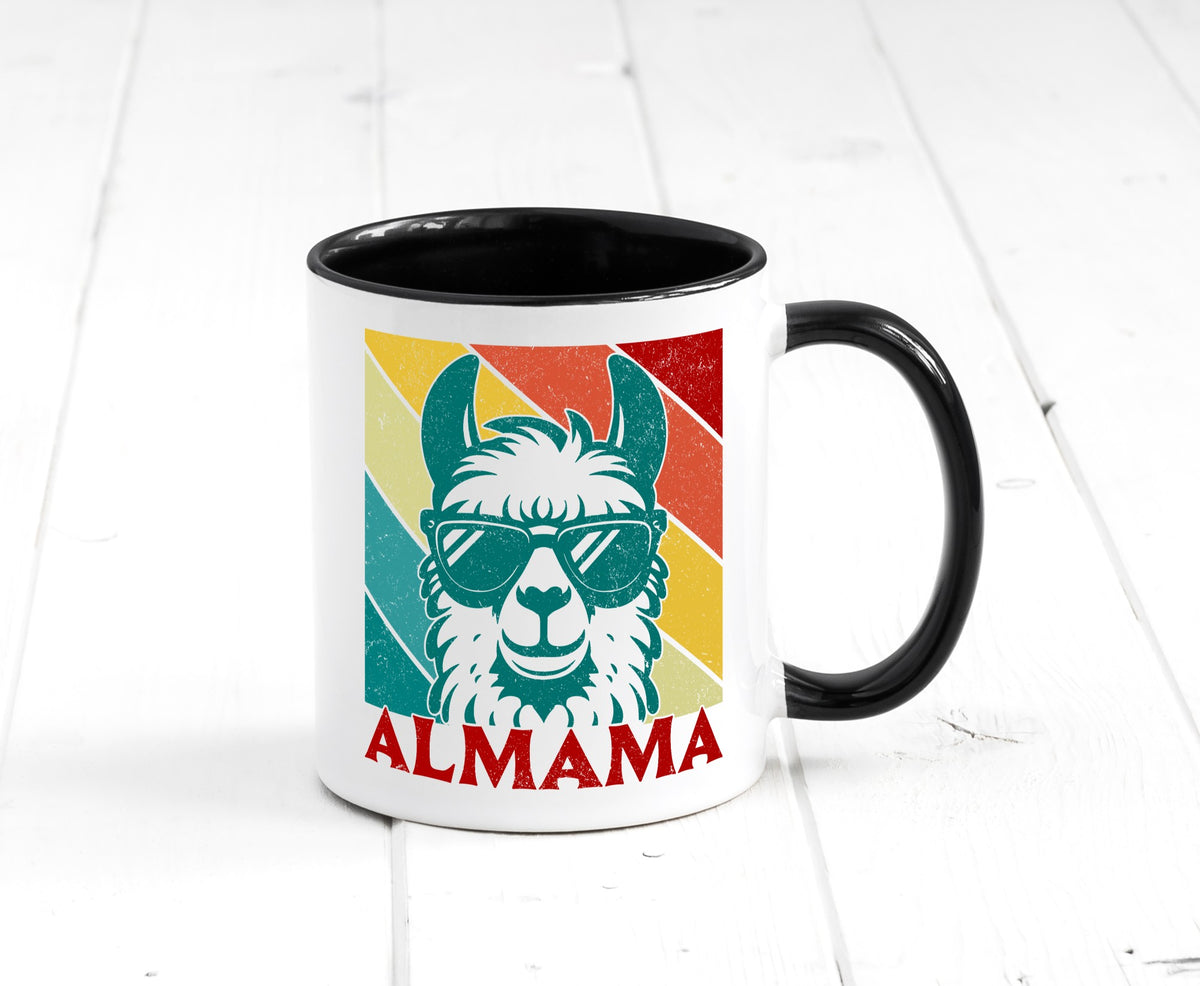 Almama | Lama Mutter Muttertag lustig Familie Geschenkidee Geschenk Tasse