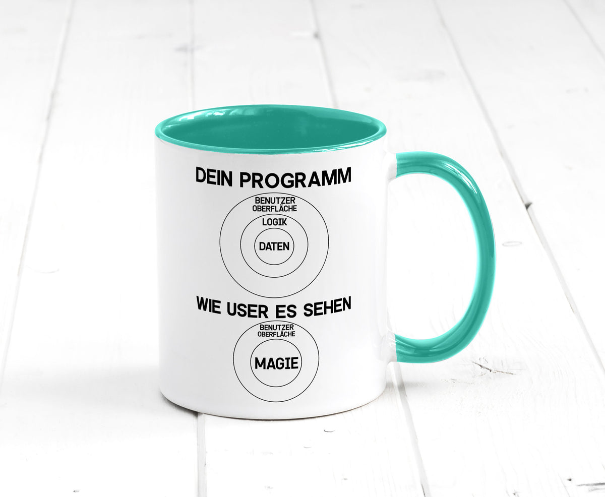 Wie User dein Programm sehen | Programmierer Magie Witz Geschenkidee Humor Tasse