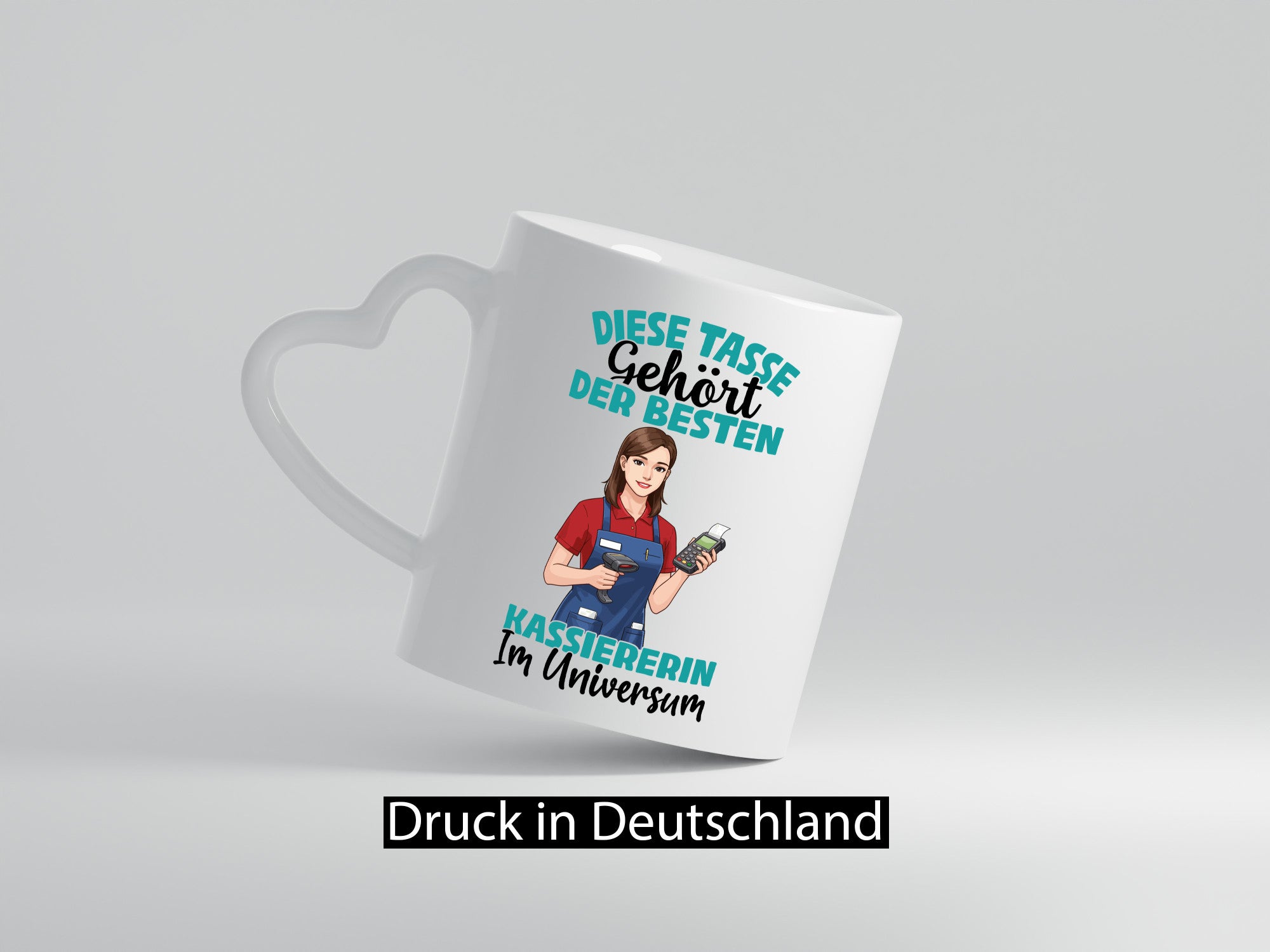 Im Universum: Kassiererin Geschenkidee Humor Tasse