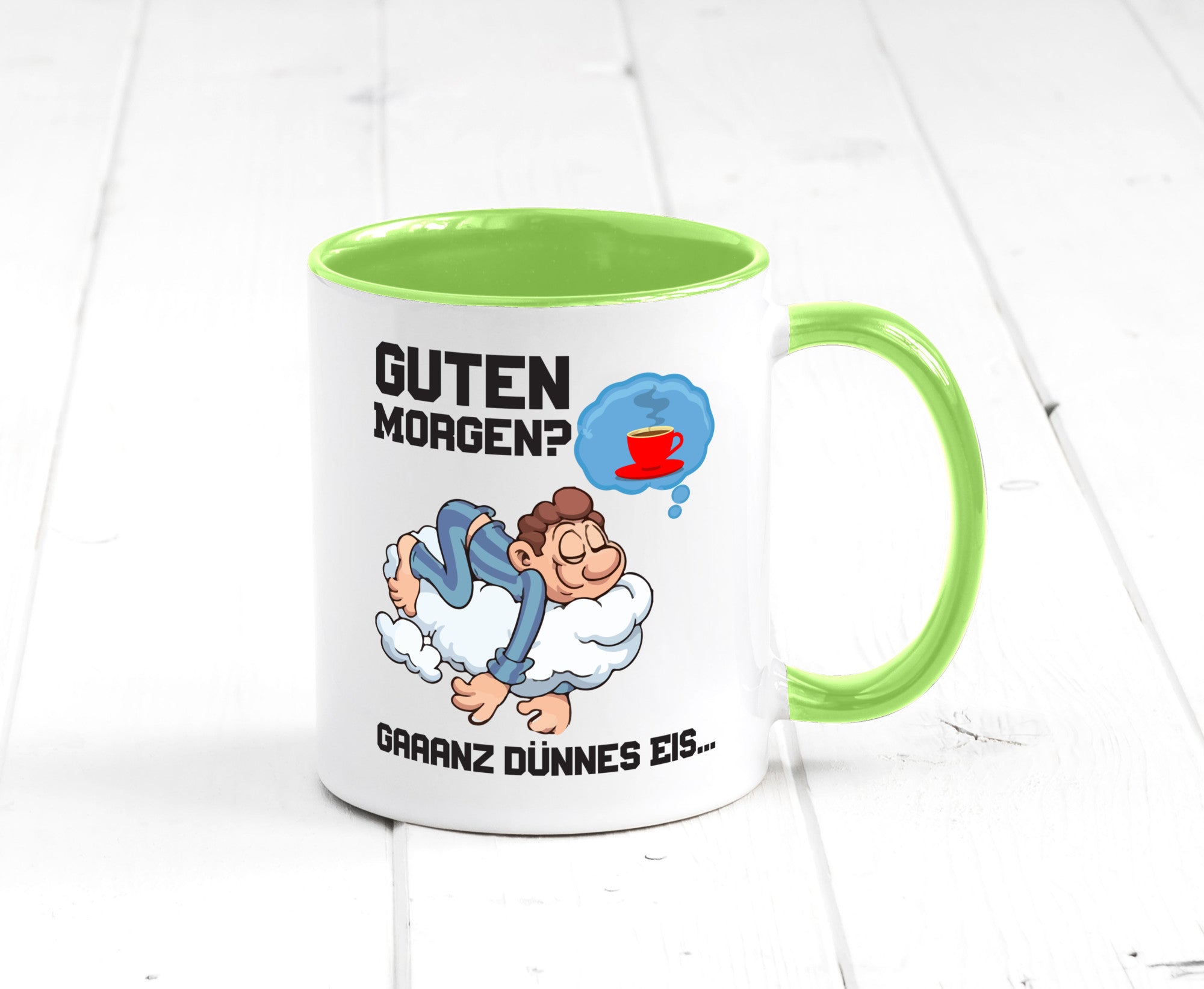 Ganz dünnes Eis | Morgenmuffel Tasse Kaffeetrinker Geschenkidee Humor