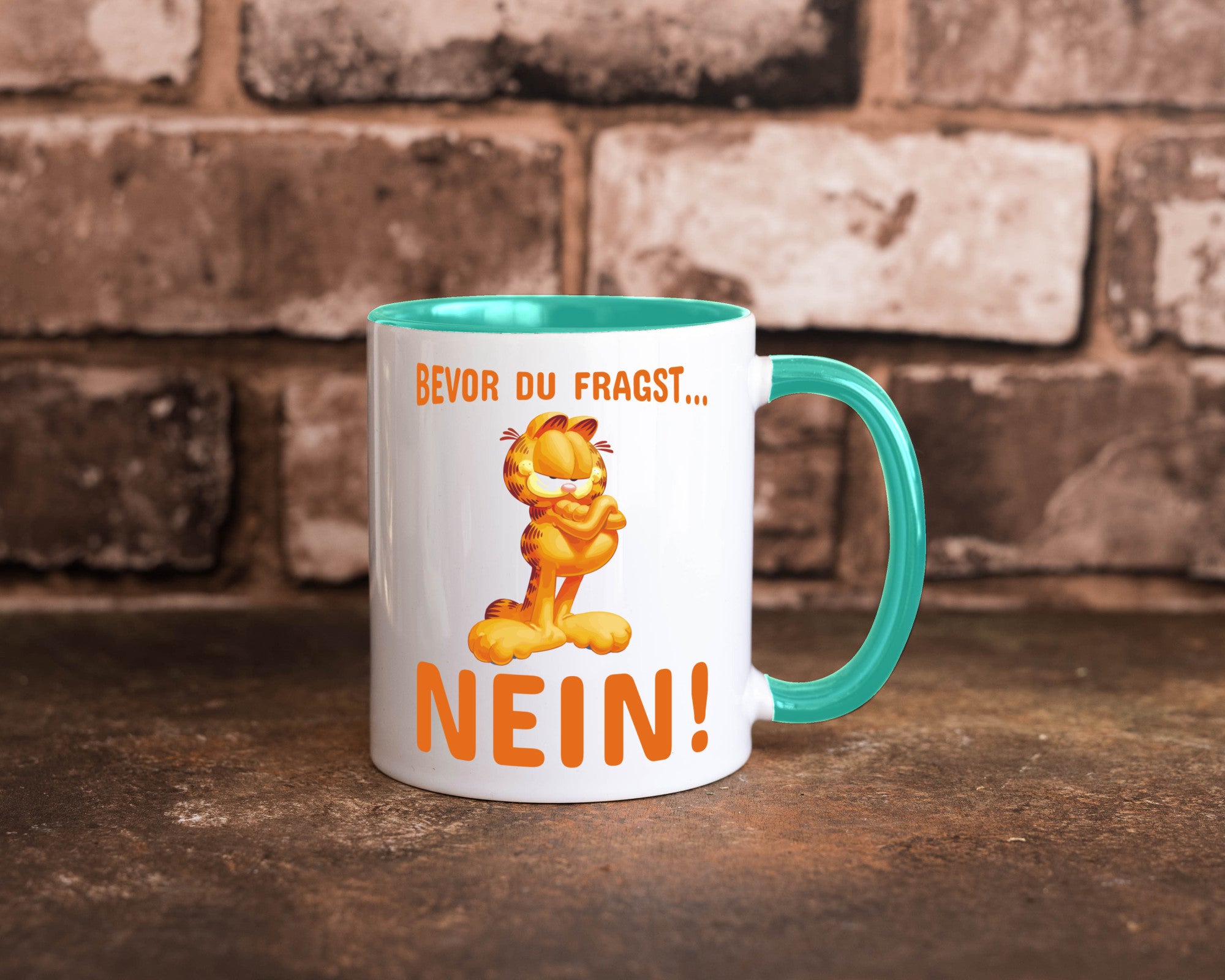 Bevor du fragst? Nein! | grimmige Katze Spruchtasse lustig Tierliebhaber Humor