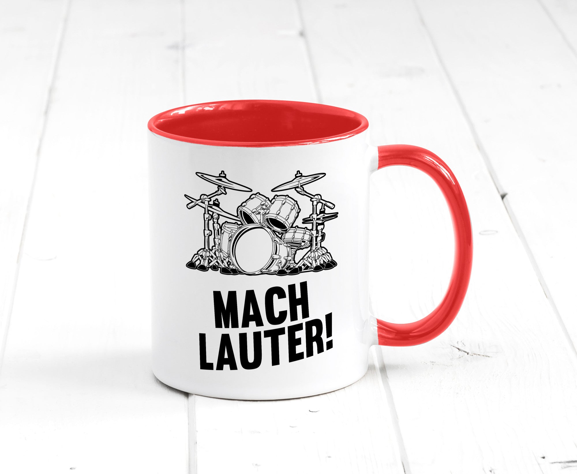 Mach lauter | Schlagzeug Band Musiker Geschenkidee Humor Tasse
