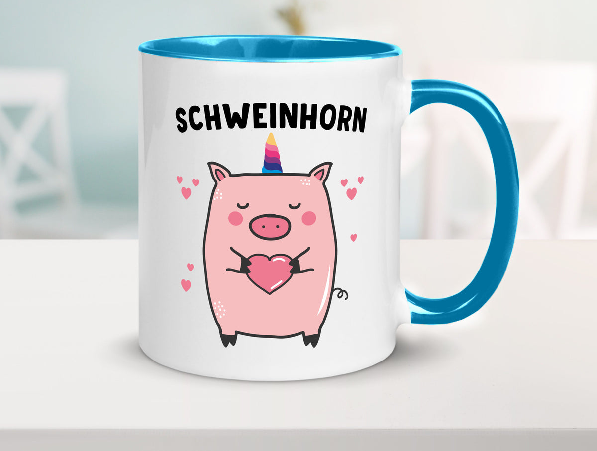Schweinhorn lustig Humor Geschenkidee Geschenk Tasse