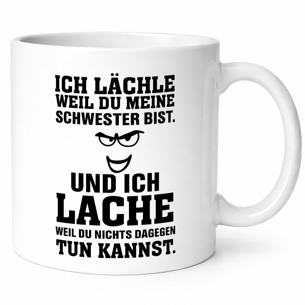 Du bist meine Schwester lustig Humor Geschenkidee Geschenk Tasse