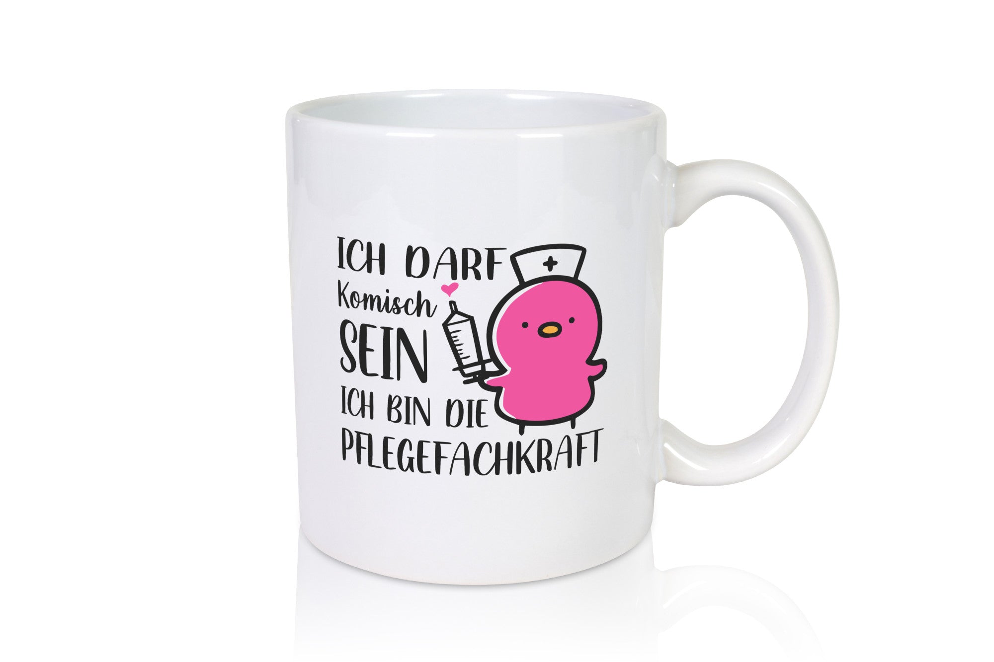 Darf komisch sein, bin Pflegekraft | Küken Spritze lustiger Spruch Geschenk