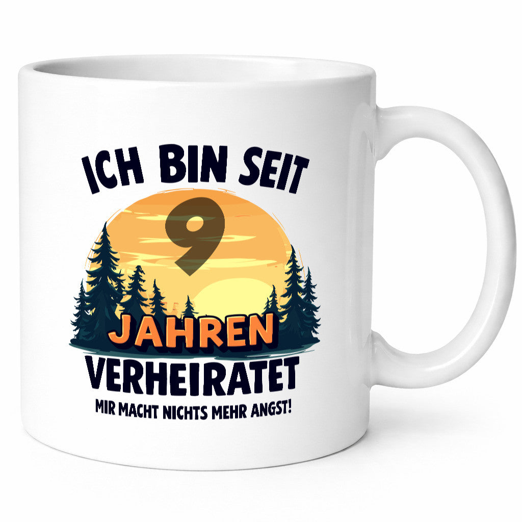 Ich bin Verheiratet | 9. Hochzeitstag Ehepaar v2 Geschenkidee Humor Tasse