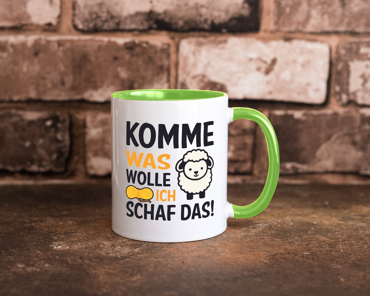 Komme was wolle, ich schaf das | Wolle Humor Geschenkidee Tasse