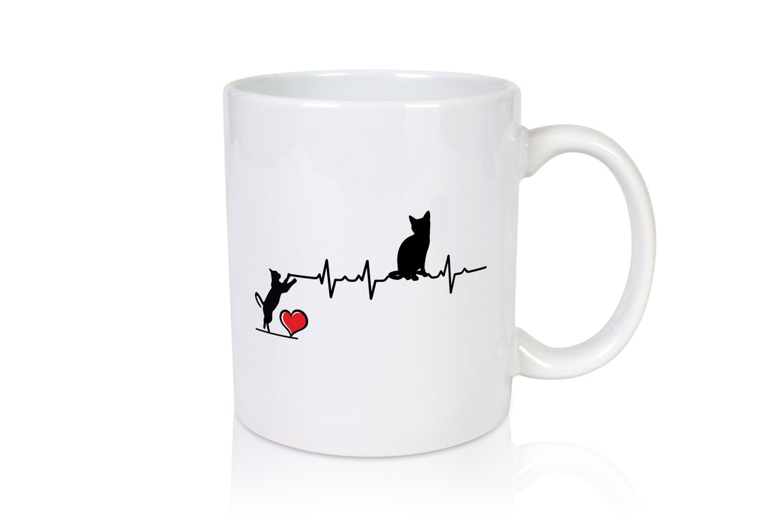 Katzen | Herz Herzschlag Humor Tierliebhaber Geschenkidee Tasse