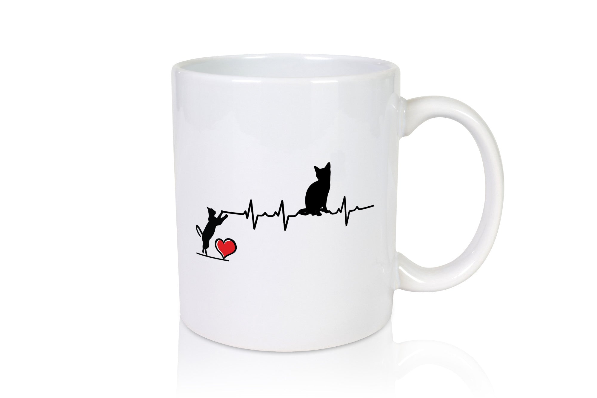 Katzen | Herz Herzschlag Humor Tierliebhaber Geschenkidee Tasse