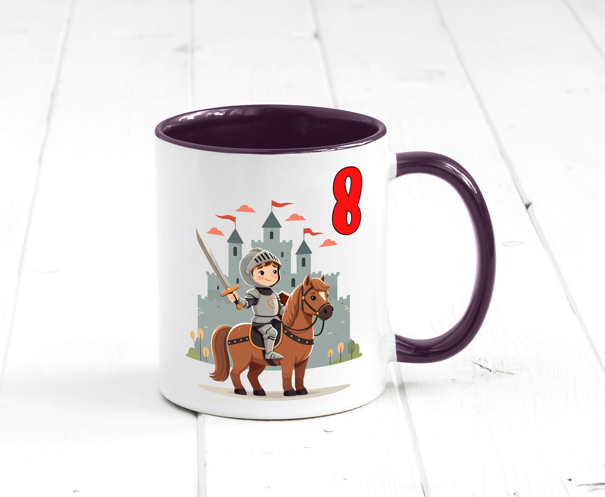 8. Geburtstag | 8 Jahre Ritter Junge Schloss Geschenk Geschenkidee lustiger Tasse