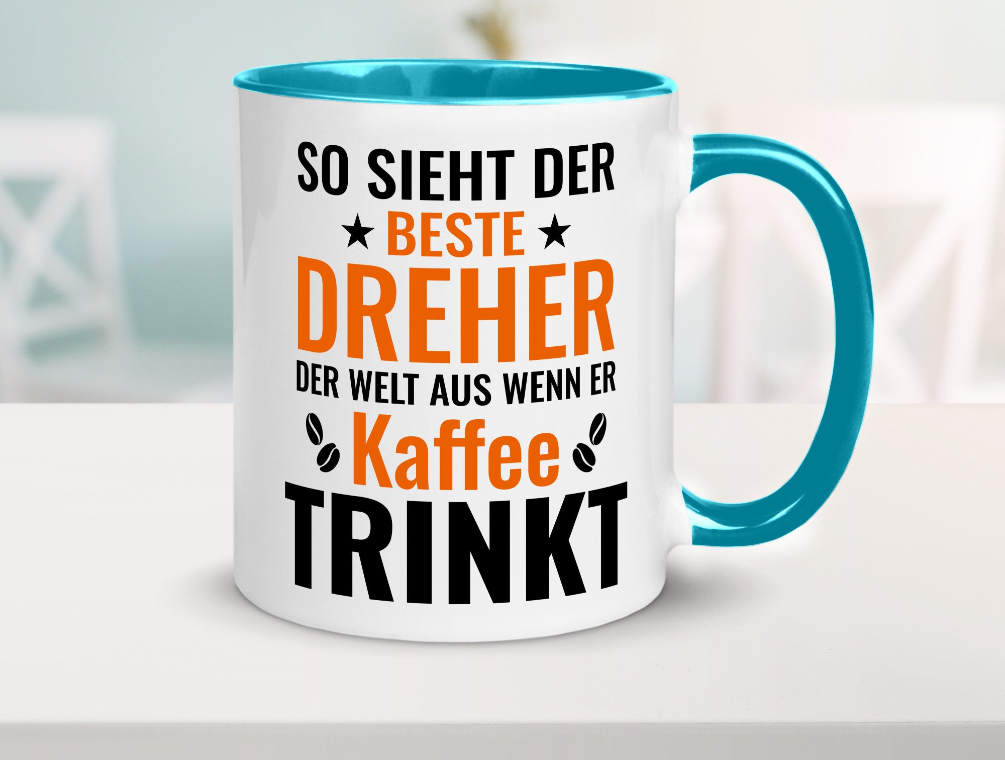 Kaffee trinkt: Dreher | Fräser Geschenkidee Humor Tasse