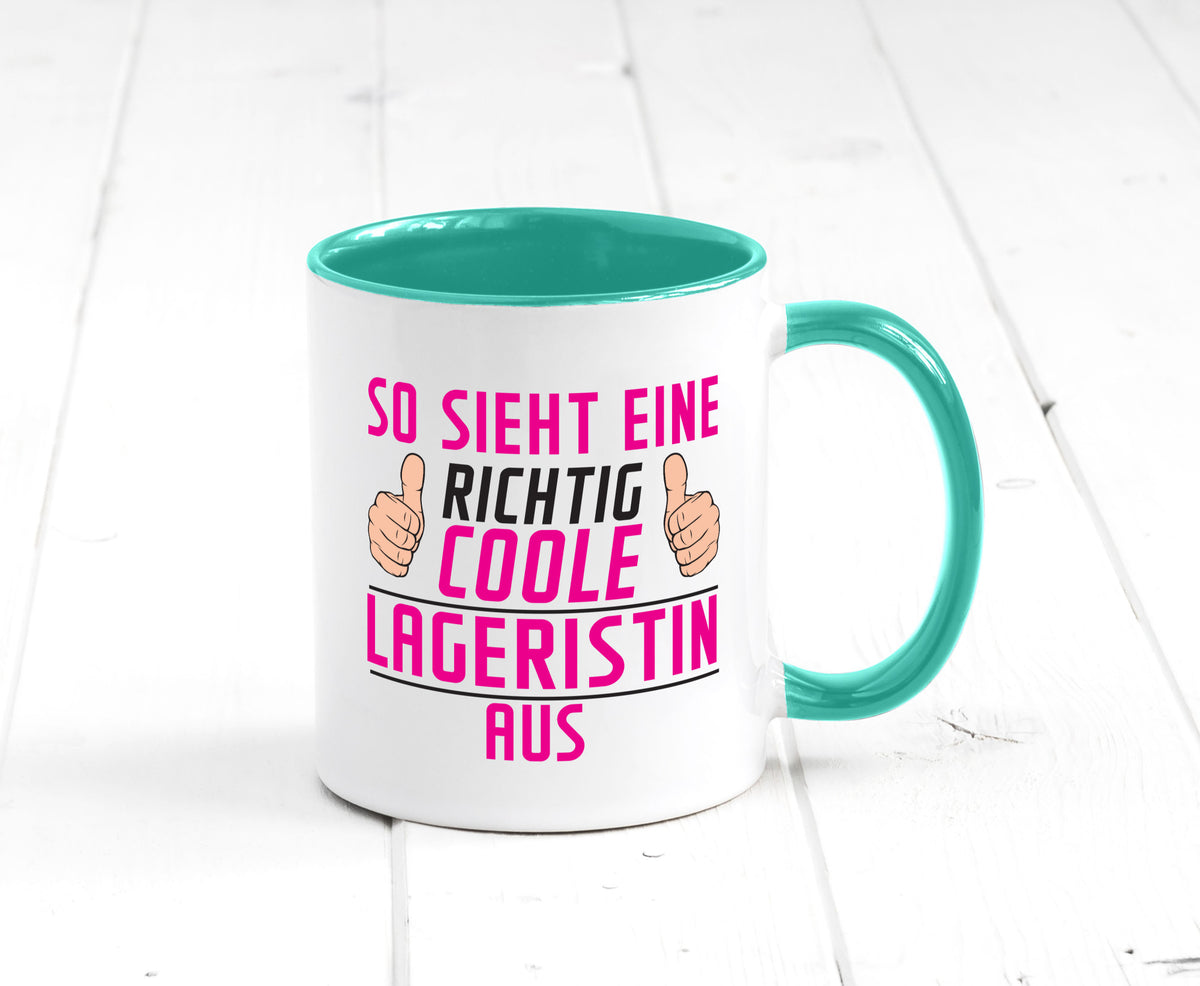 Richtig Coole Lageristin | Beruf Lager Arbeiterin Humor Arbeit Kollegen Büro Tasse