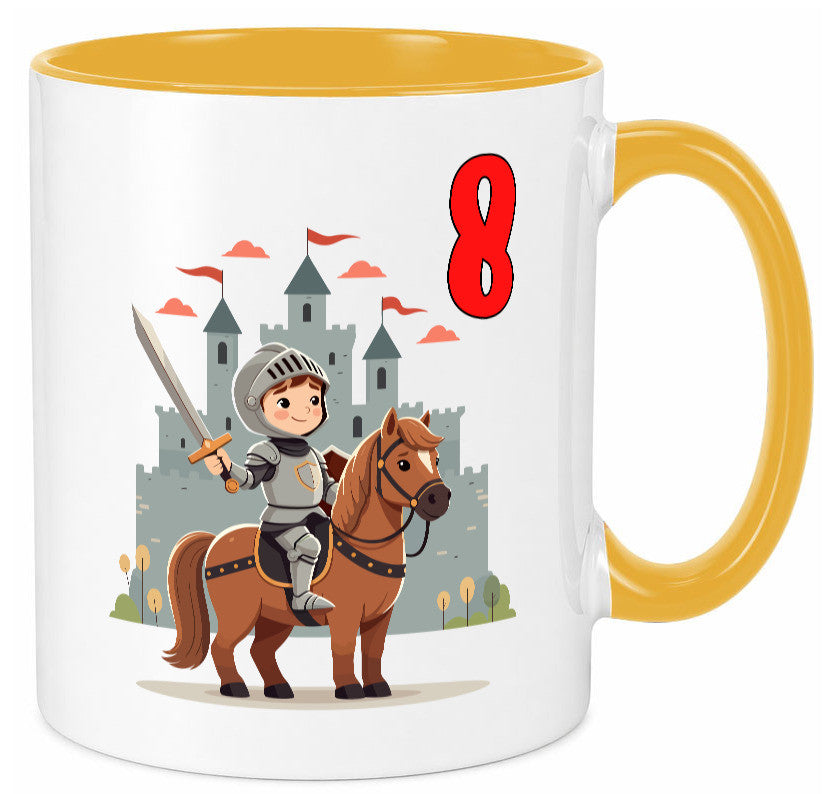 8. Geburtstag | 8 Jahre Ritter Junge Schloss Geschenk Geschenkidee lustiger Tasse