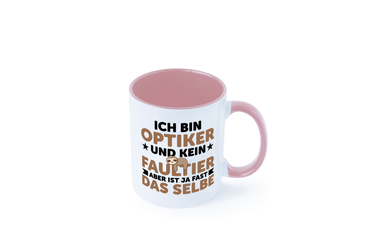 Ich bin kein Faultier: Optiker | Augenoptiker v2 lustiger Spruch Geschenk Tasse