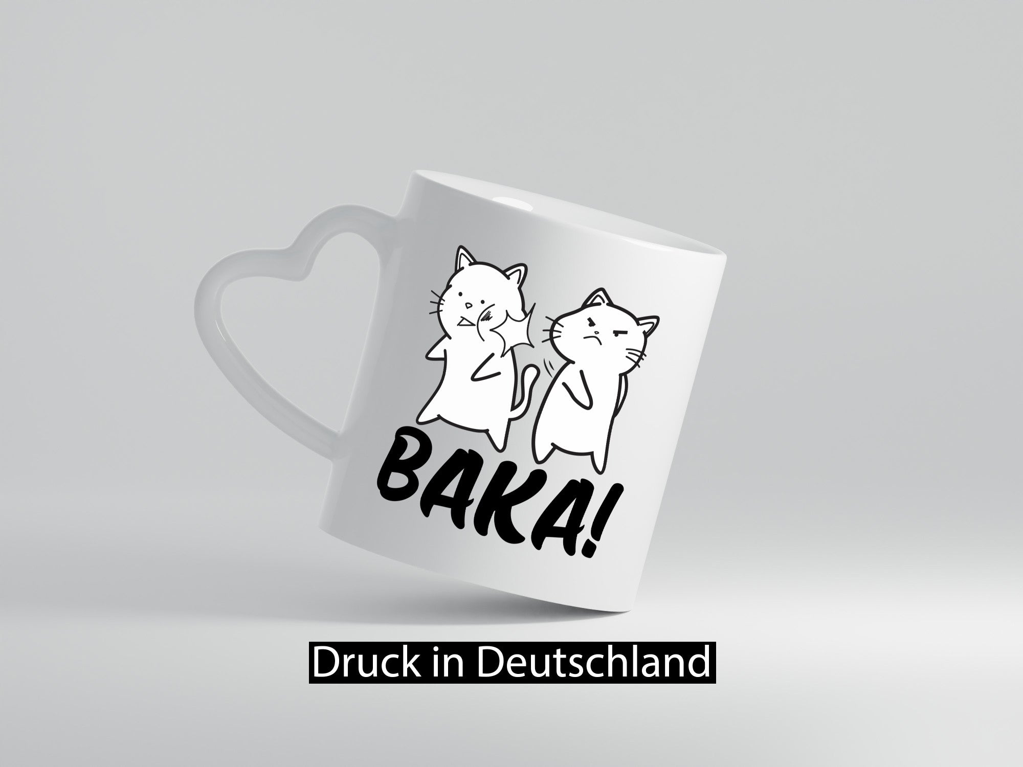 Baka! | böse Katze Ohrfeige Comic Runterhauen Geschenkidee Tierliebhaber Humor