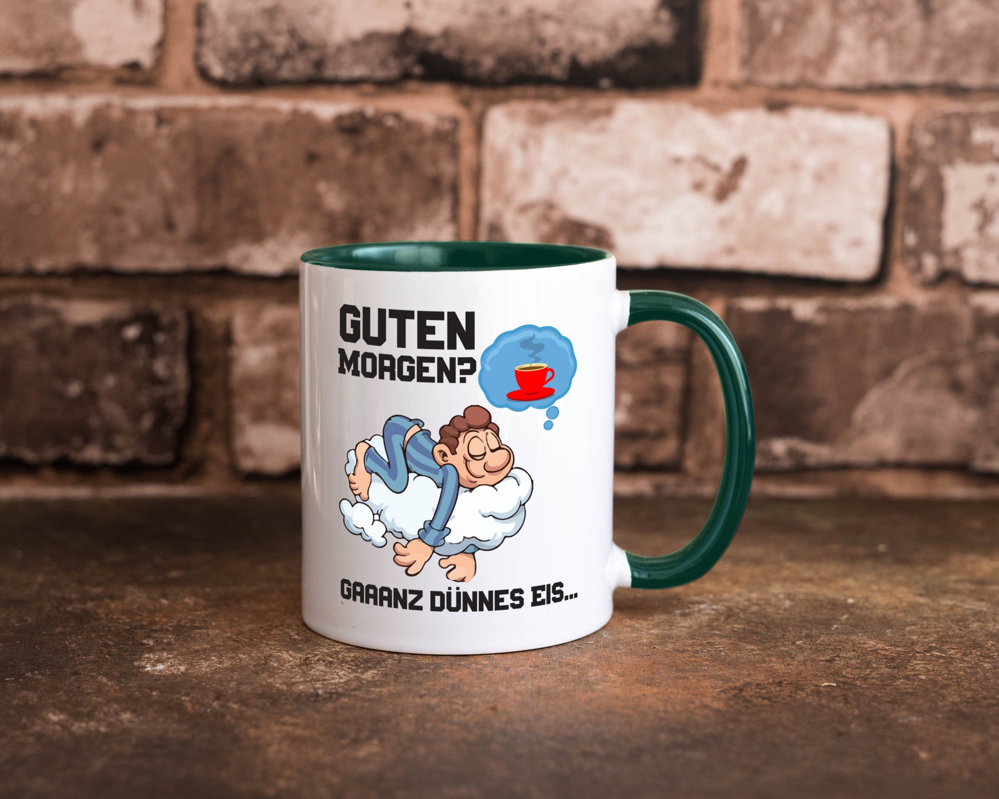 Ganz dünnes Eis | Morgenmuffel Tasse Kaffeetrinker Geschenkidee Humor