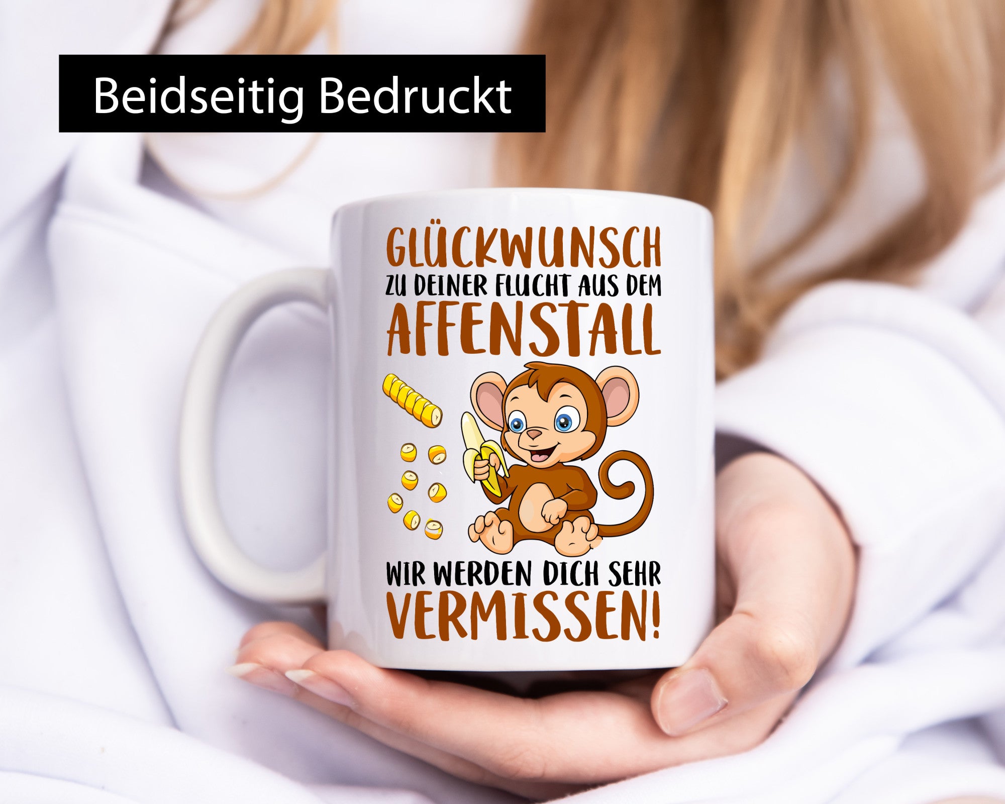 Glückwunsch zur Flucht | Affenstall Arbeitskollegen Geschenk Arbeit Kollegen