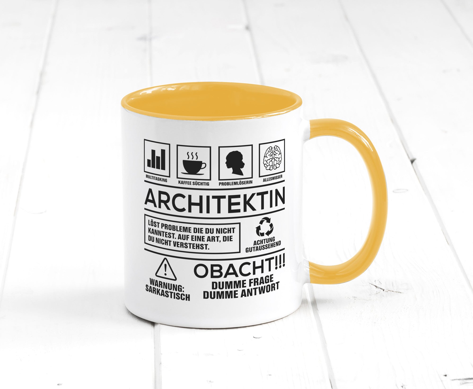 Achtung Probleme Architektin | Architektur Büro lustig Arbeit Kollegen Geschenk