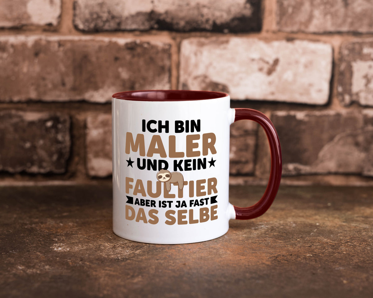 Ich bin kein Faultier: Maler | Malerei v2 lustiger Spruch Geschenk Tasse