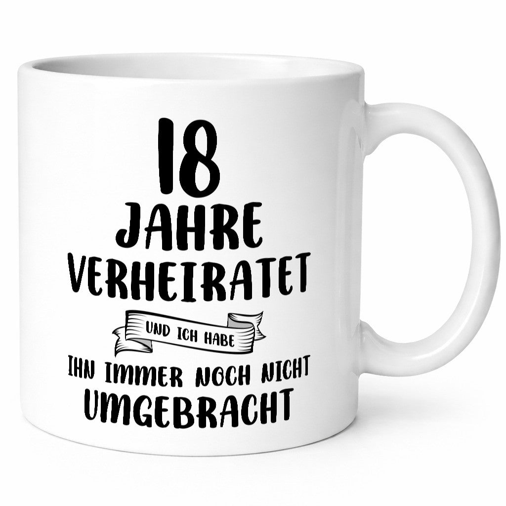 18 Jahre Verheiratet, immer noch am Leben! lustiger Spruch Geschenk Humor