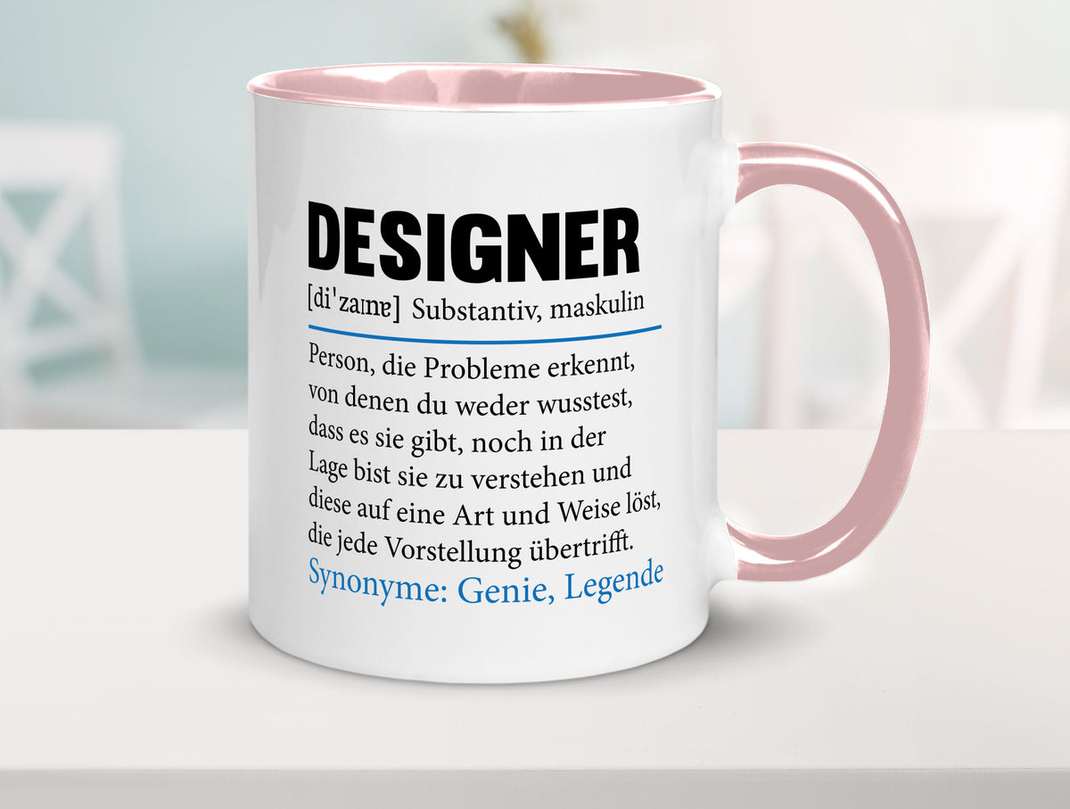 Designer Beruf | Gestalter Medien Schmuck Mode Geschenk Arbeit Kollegen Büro Tasse