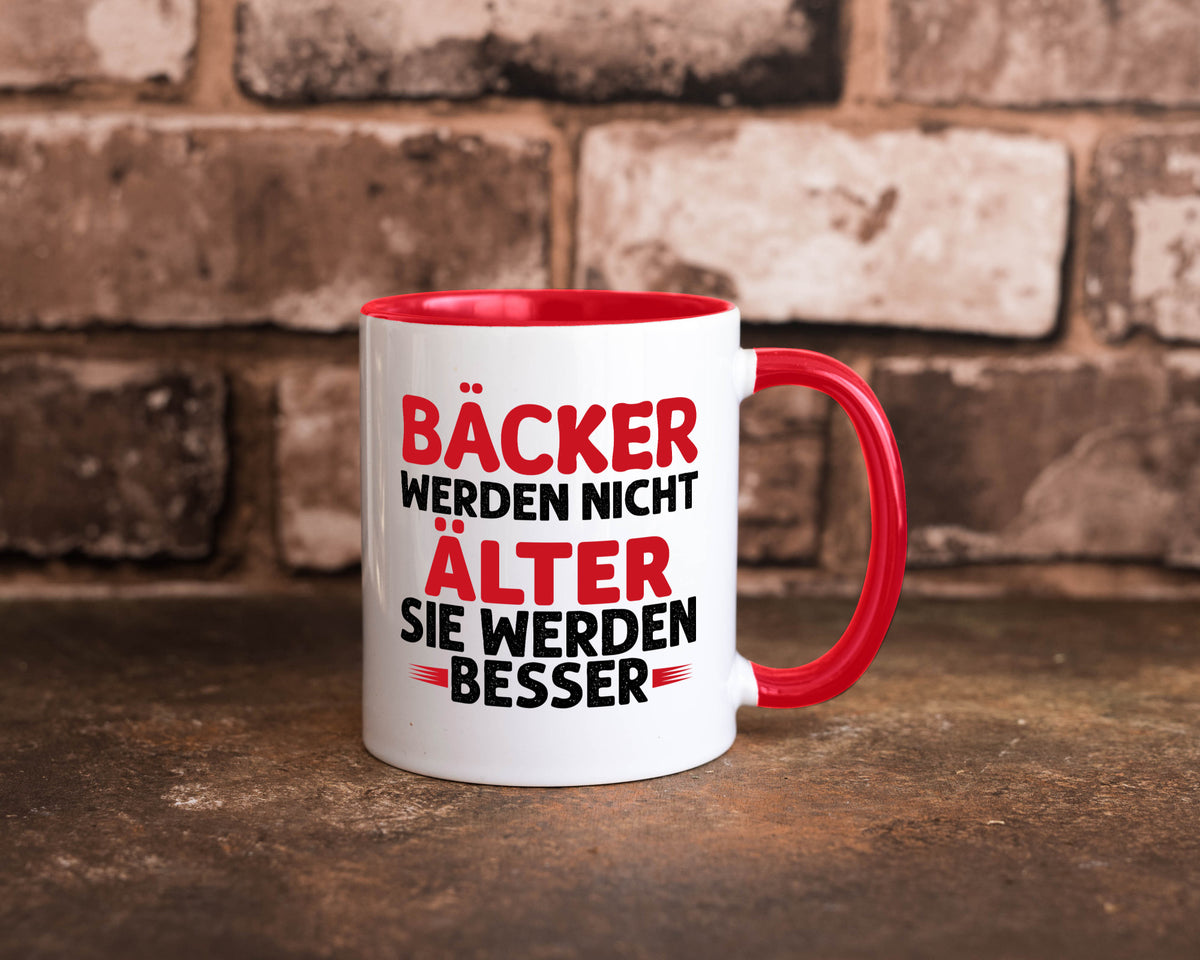 Bäcker werden nicht älter Sie besser lustig Humor Geschenkidee Geschenk Tasse