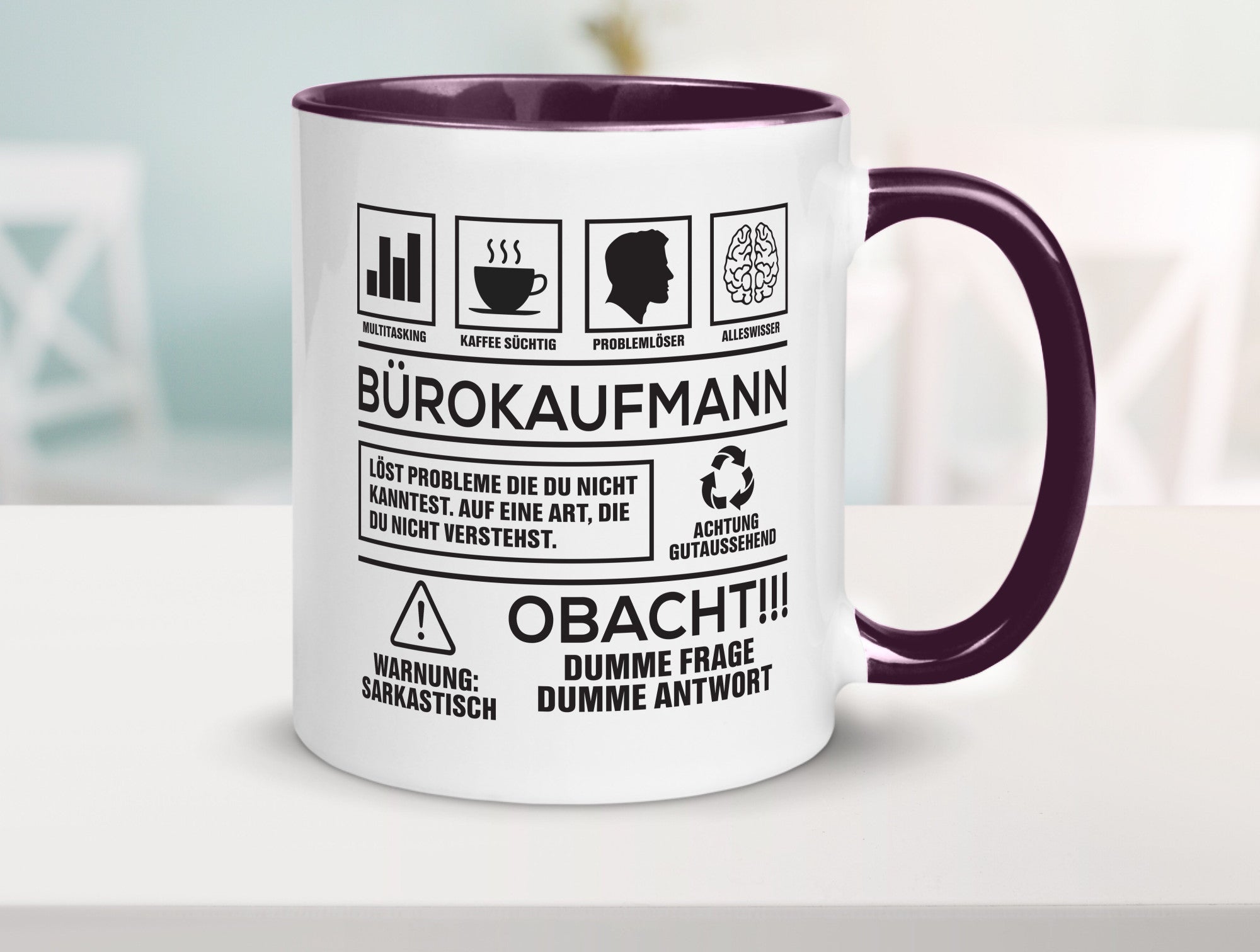 Achtung Probleme Bürokaufmann | Kaufmann Humor Arbeit Kollegen Büro