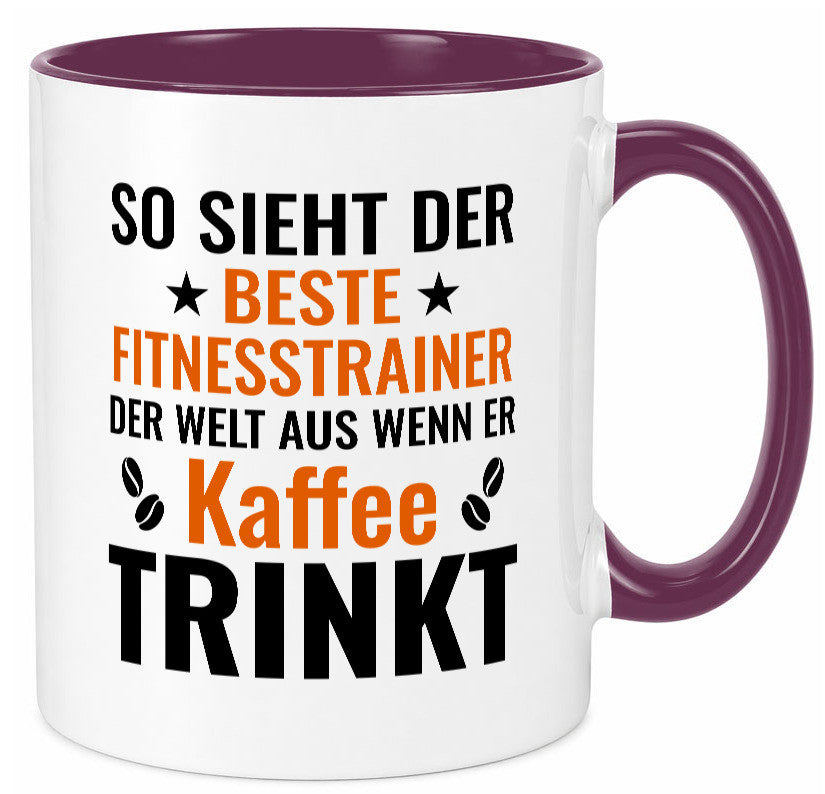 Kaffee trinkt: Fitnesstrainer | Personal Trainer Geschenk Humor Geschenkidee Tasse