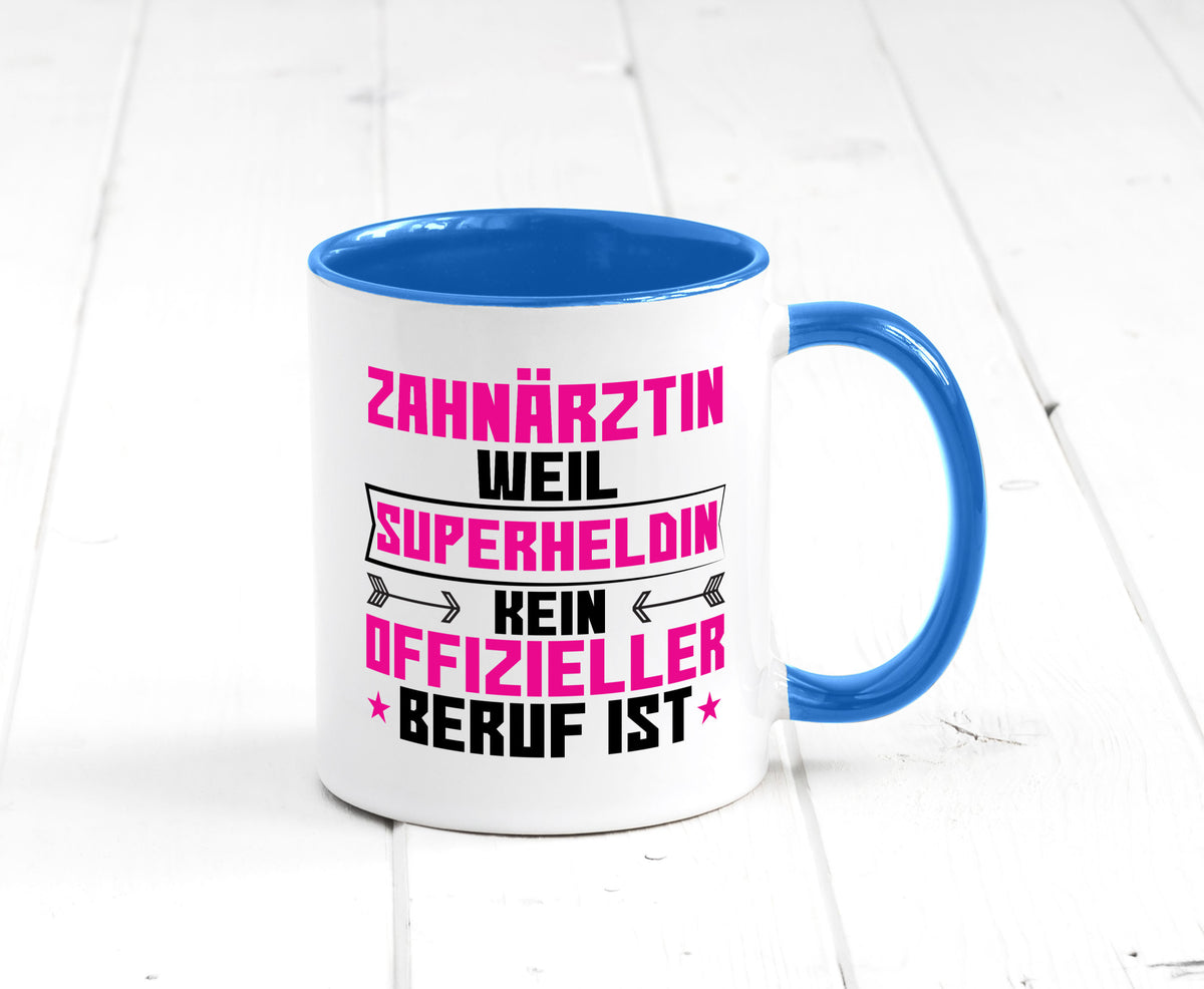 Superheldin Zahnärztin | Zahnmedizin Beruf Geschenkidee Arbeit Kollegen Büro Tasse