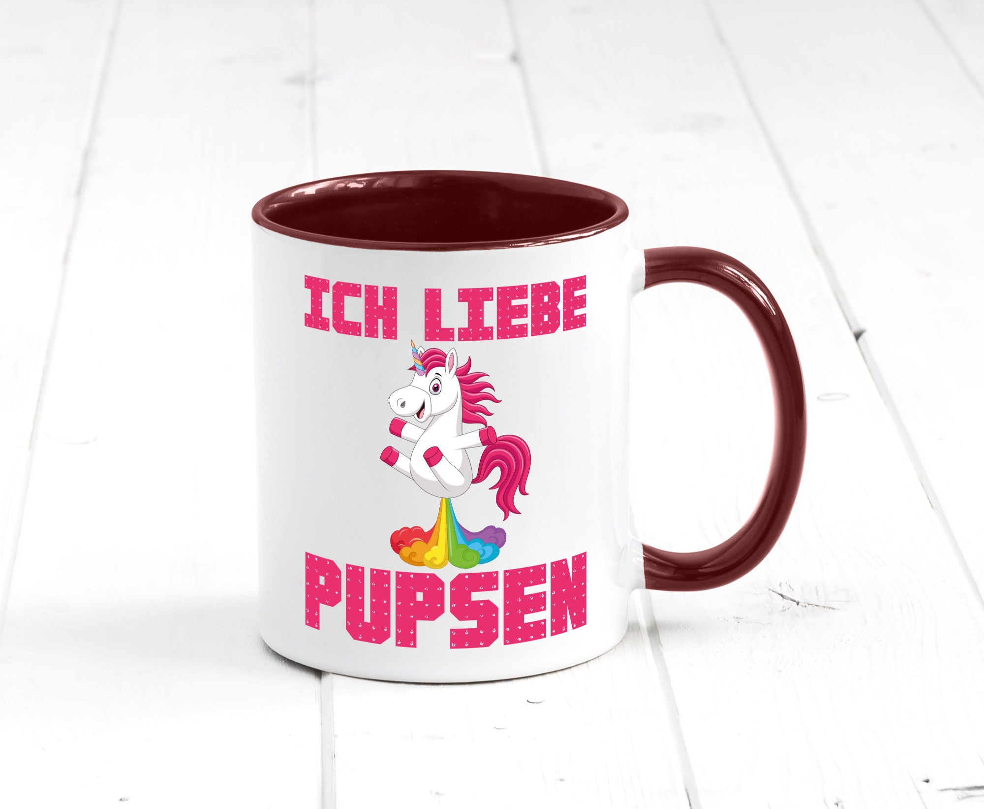 Ich liebe pupsen | Einhorn Pups lustiger Spruch Humor Geschenkidee Tasse