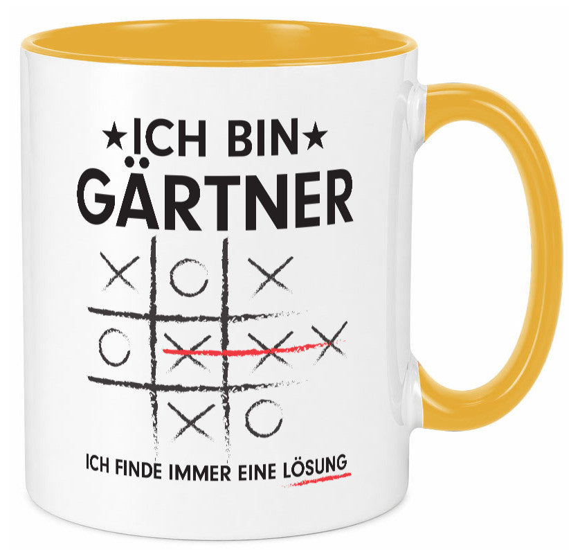 Lösung finden: Gärtner | Gartenbau v2 Geschenk Humor Geschenkidee lustiger Tasse