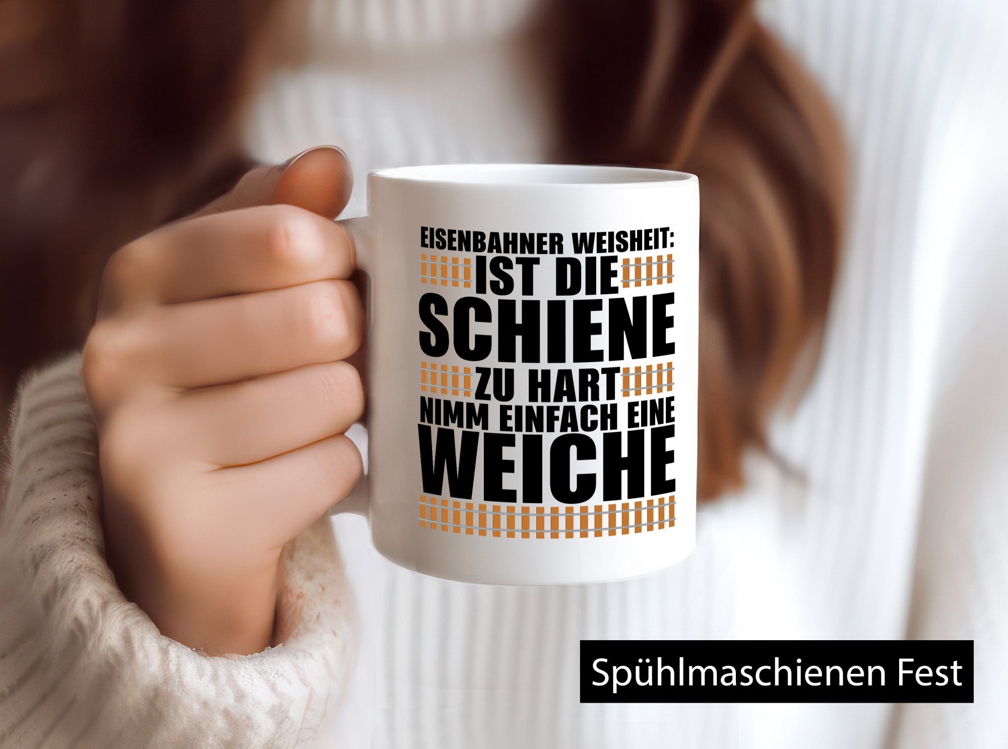 Eisenbahn Weisheit Geschenkidee Humor Tasse
