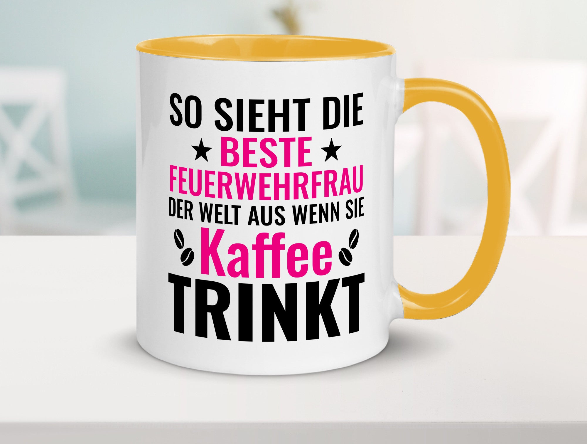 Kaffee trinkt: Feuerwehrfrau | Feuerwehr Geschenkidee Humor Tasse