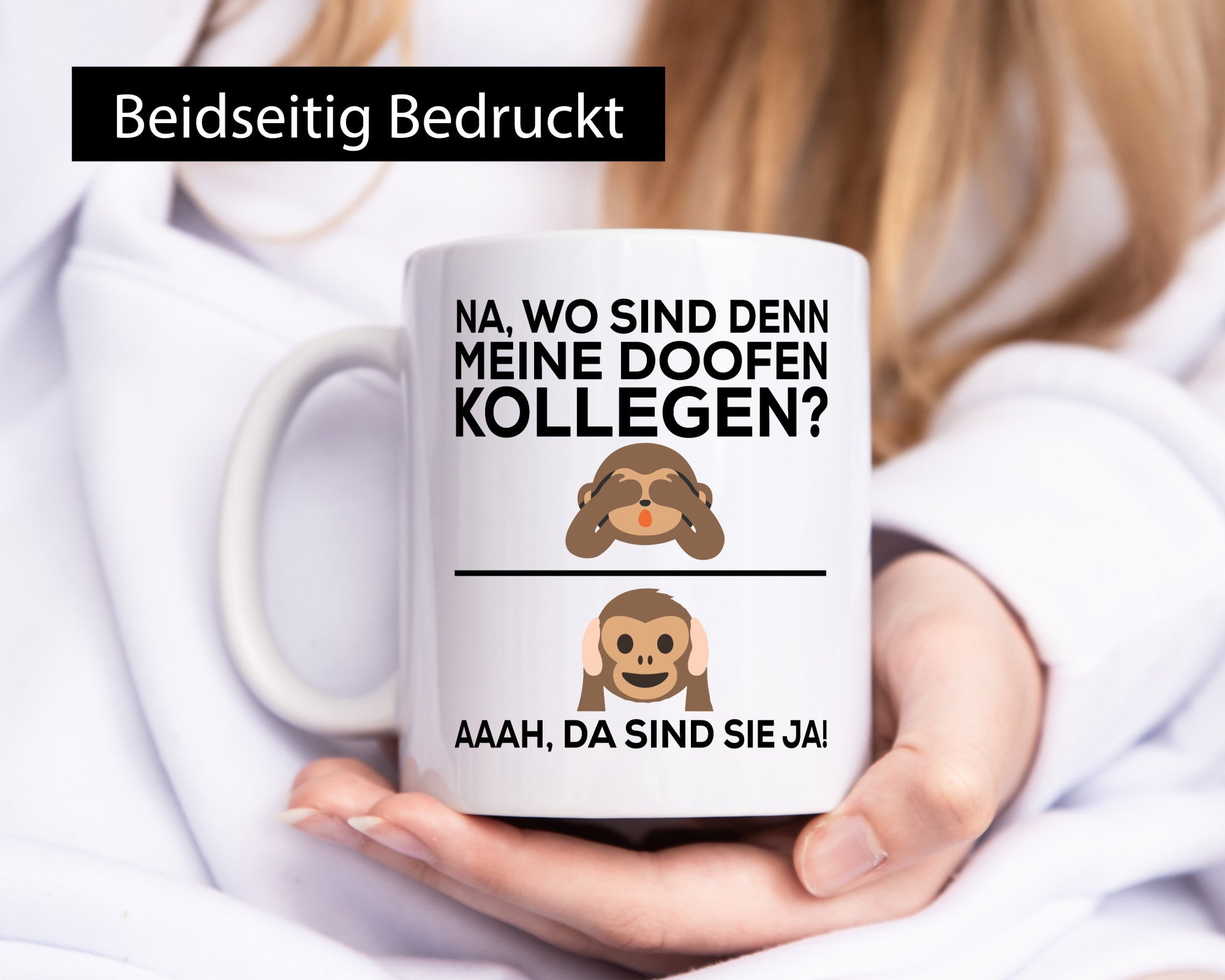 Doofe Kollegen | Bürotasse lustig Affe Arbeitsplatz Geschenkidee Arbeit Büro