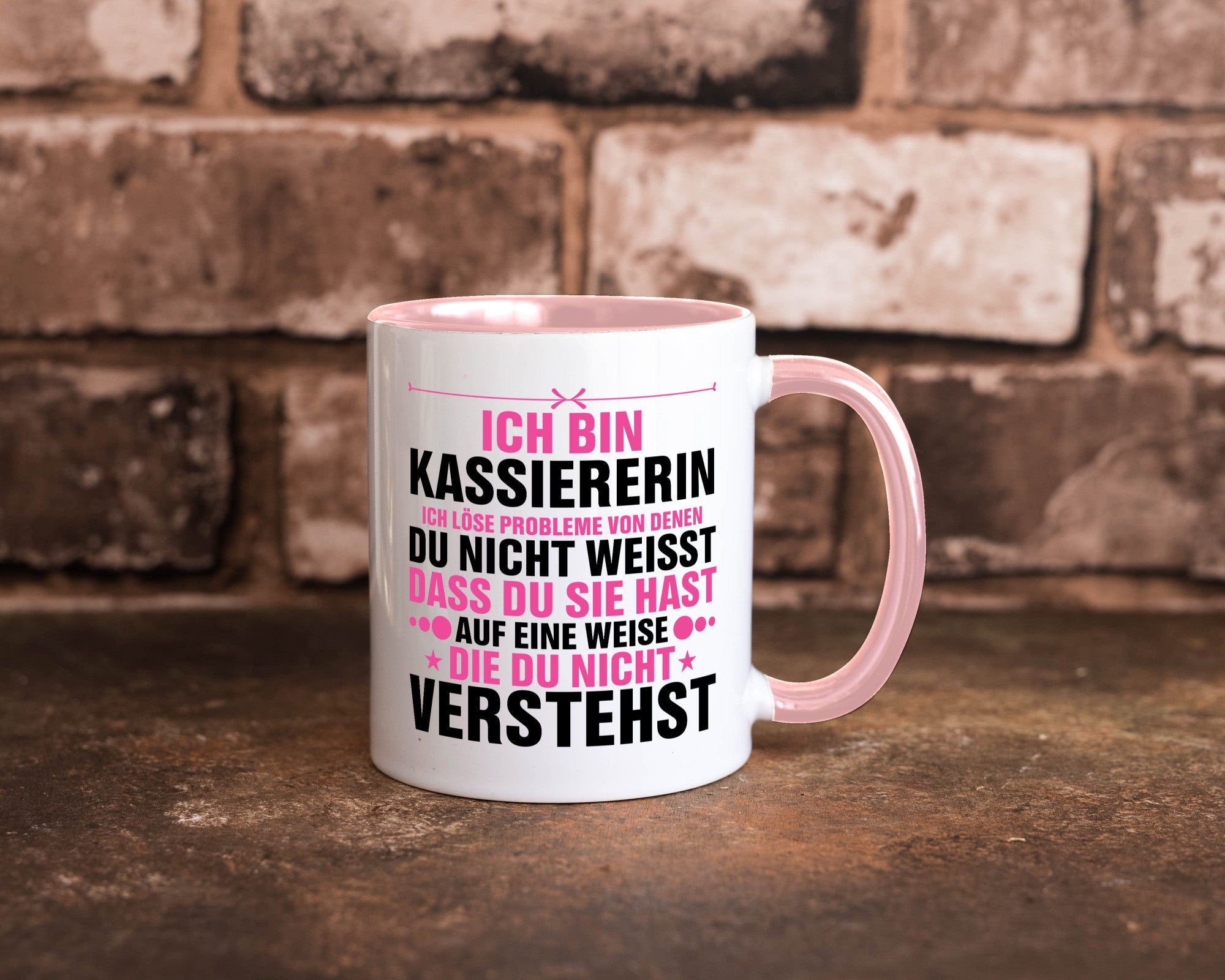 Löse Probleme: Kassiererin v2 lustiger Spruch Geschenk Humor Geschenkidee Tasse