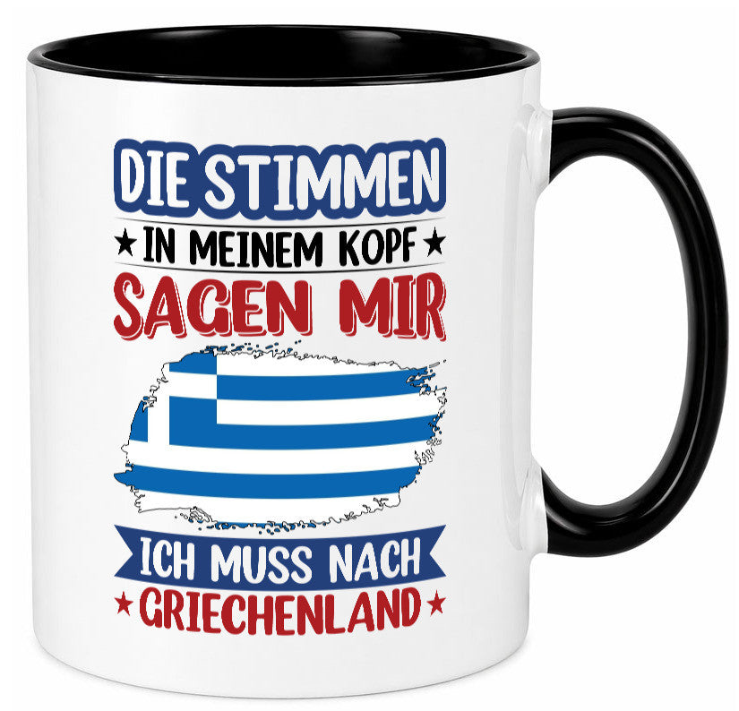 Griechenland | Urlaub Stimmen in meinem Kopf Traumland Humor Geschenkidee Tasse