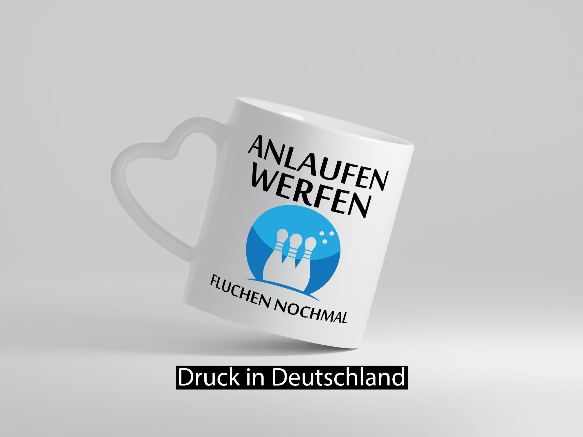Anlaufen werfen fluchen nochmal | Bowling Sport Geschenk Humor Geschenkidee